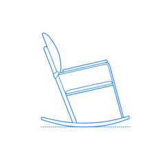 Furniture Rocking Chair Ikea Gronadal Rocking Chair Outline Svg File, Free Vectors File